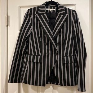 Veronica Beard Black & White Striped Blazer